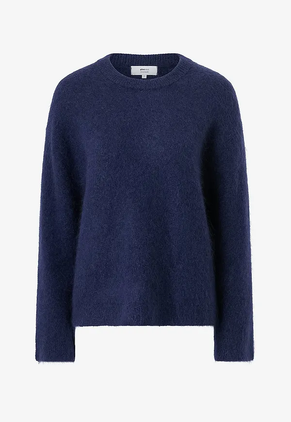 Gina Tricot - Tröja Mohair Knitted Sweater - Blå
