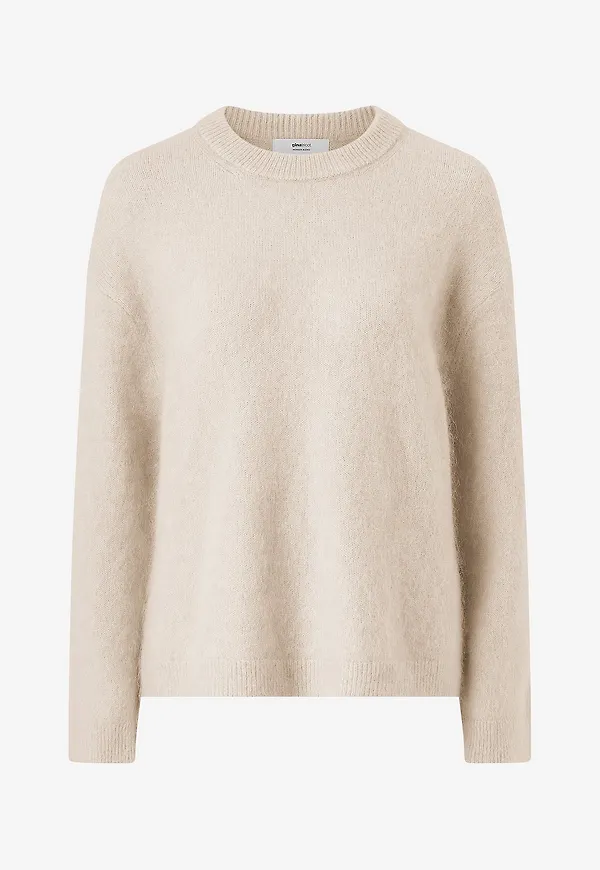 Gina Tricot - Tröja Mohair Knitted Sweater - Natur