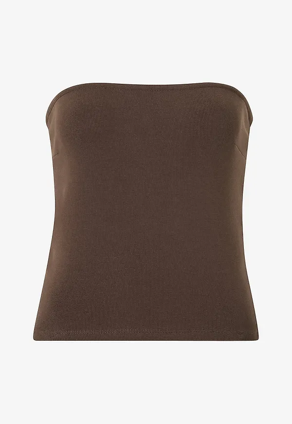 Gina Tricot - Tubtopp Super Stretch Tube - Brun