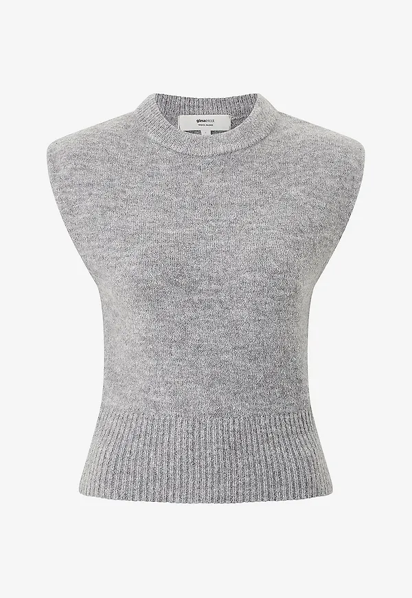 Gina Tricot - Väst Knitted vest - Grå