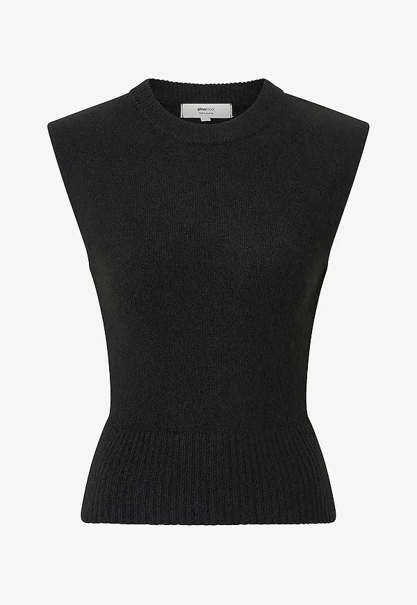 Gina Tricot - Väst Knitted vest - Svart