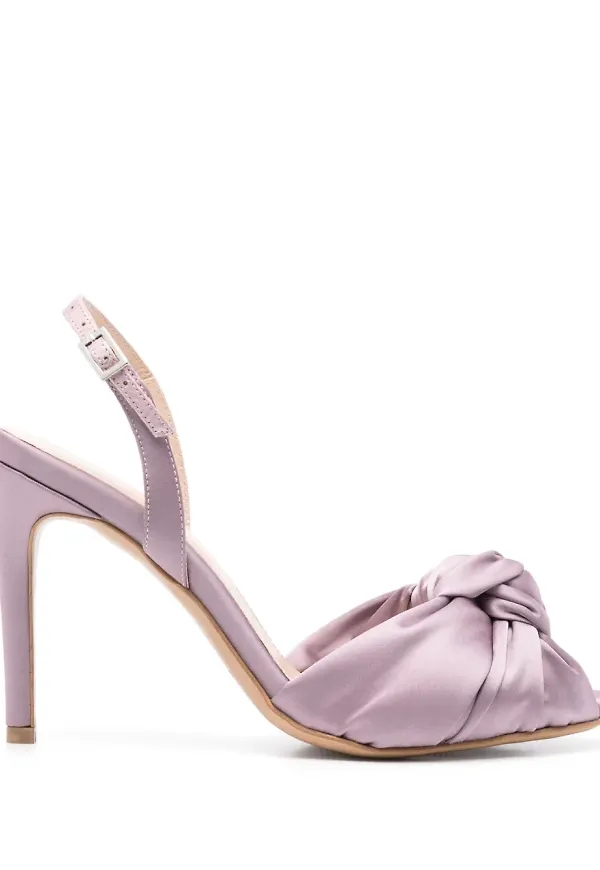 GINISSIMA sandaler i satin 95 mm - Lila