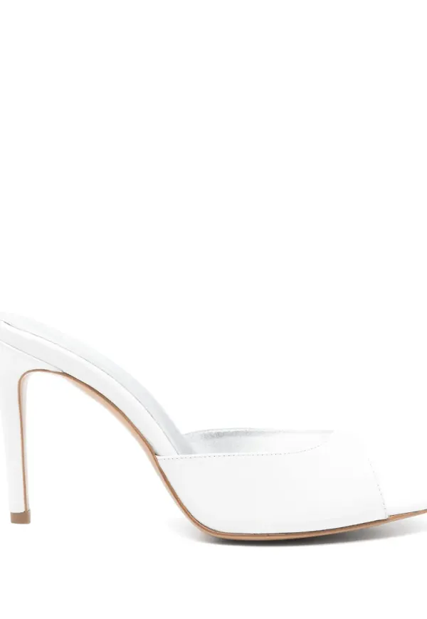 GINISSIMA Vicky slip-ons 95 mm - Vit