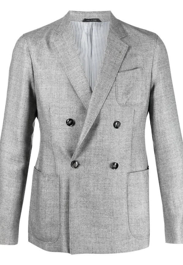 Giorgio Armani dubbelknäppt blazer - Grå