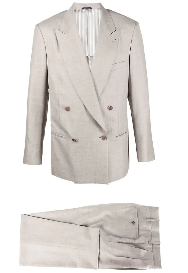 Giorgio Armani dubbelknäppt finkostym - Neutral