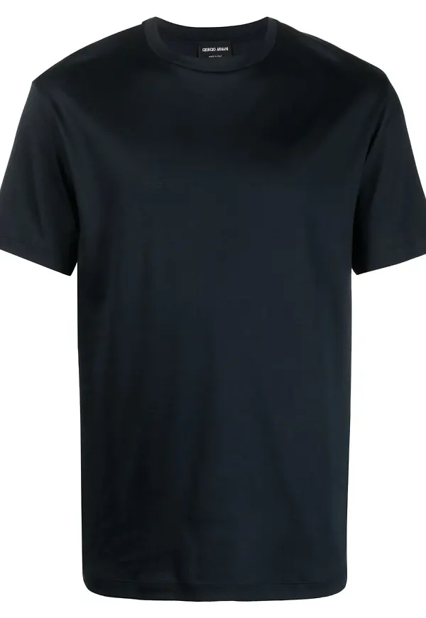 Giorgio Armani enfärgad t-shirt - Blå