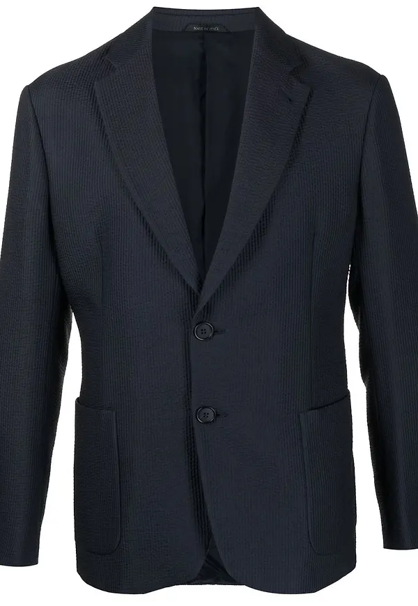 Giorgio Armani enkelknäppt blazer - Blå