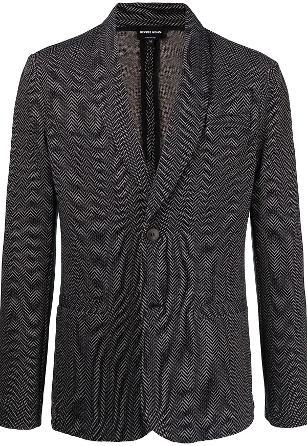 Giorgio Armani enkelknäppt blazer - Svart