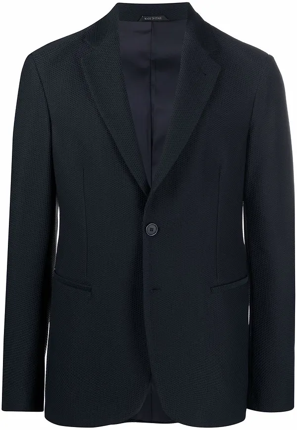 Giorgio Armani enkelknäppt finblazer - Blå