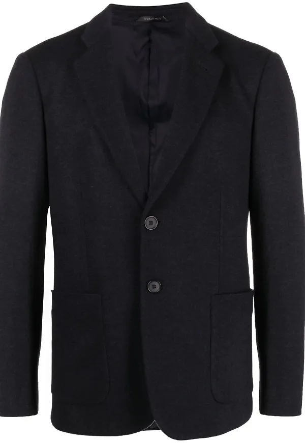 Giorgio Armani enkelknäppt finblazer - Blå