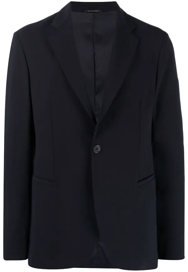 Giorgio Armani enkelknäppt finblazer - Blå