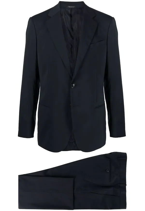 Giorgio Armani enkelknäppt finkostym - Blå