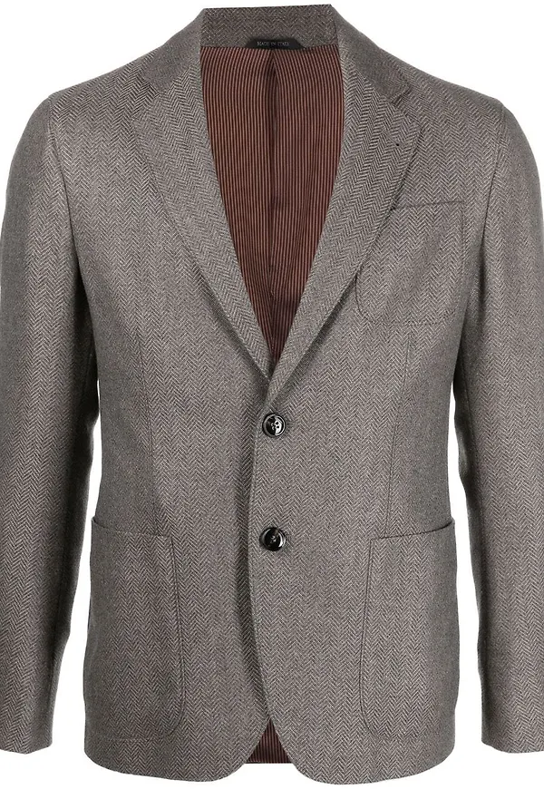 Giorgio Armani enkelknäppt jacka - Grå