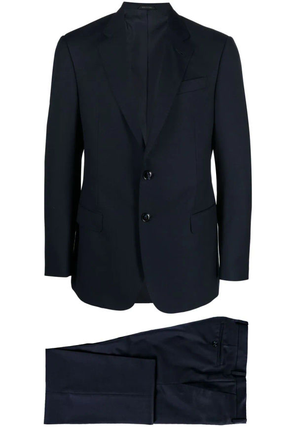 Giorgio Armani enkelknäppt kostym - Blå
