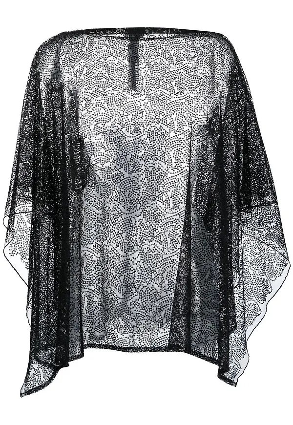 Giorgio Armani halvskir kaftan med paljetter - Svart