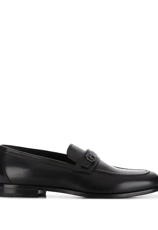 Giorgio Armani klassiska loafers - Svart