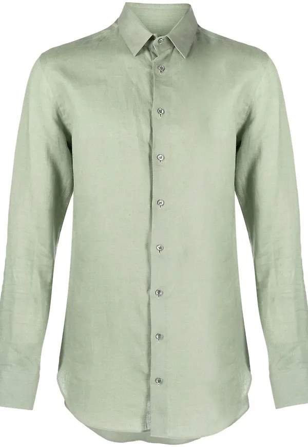 Giorgio Armani linneskjorta - Grön