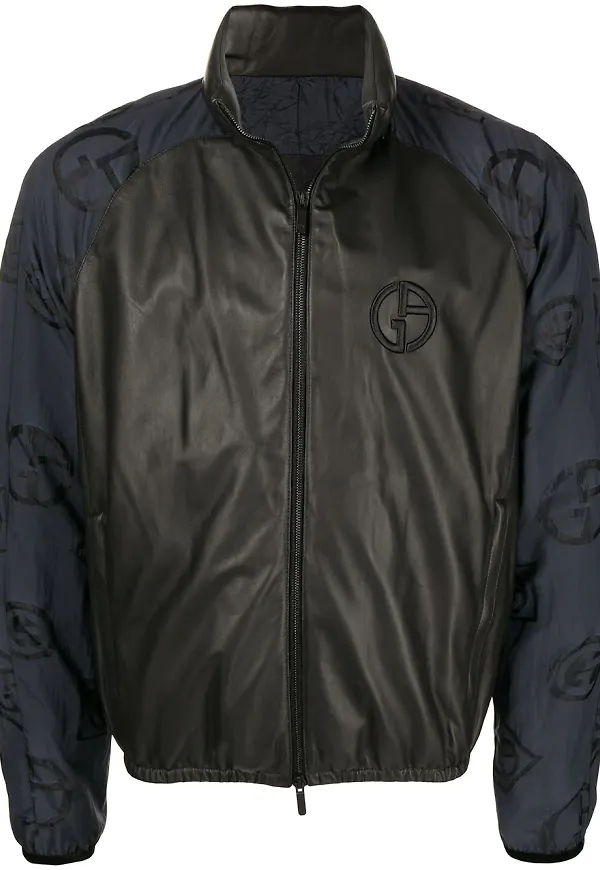 Giorgio Armani läder blouson-jacka - Svart