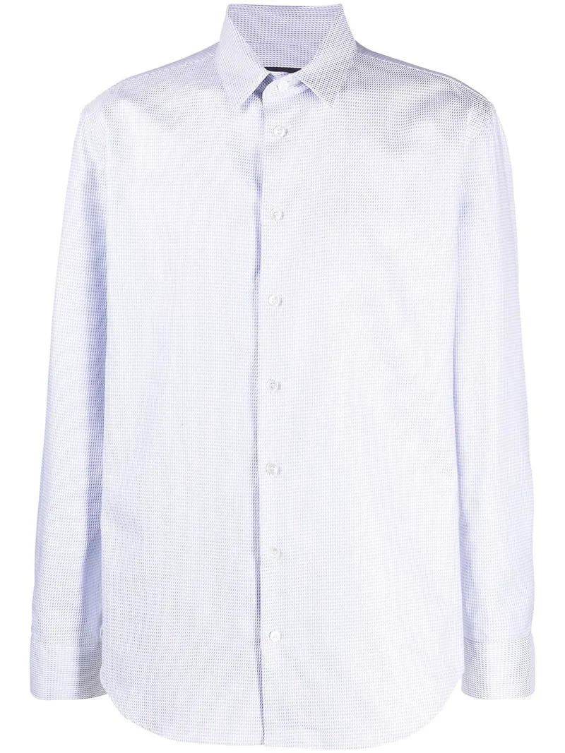 Giorgio Armani mönstrad skjorta - Vit