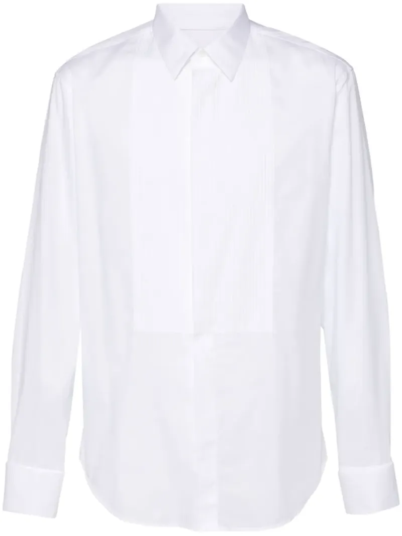 Giorgio Armani plisserad skjorta - Vit