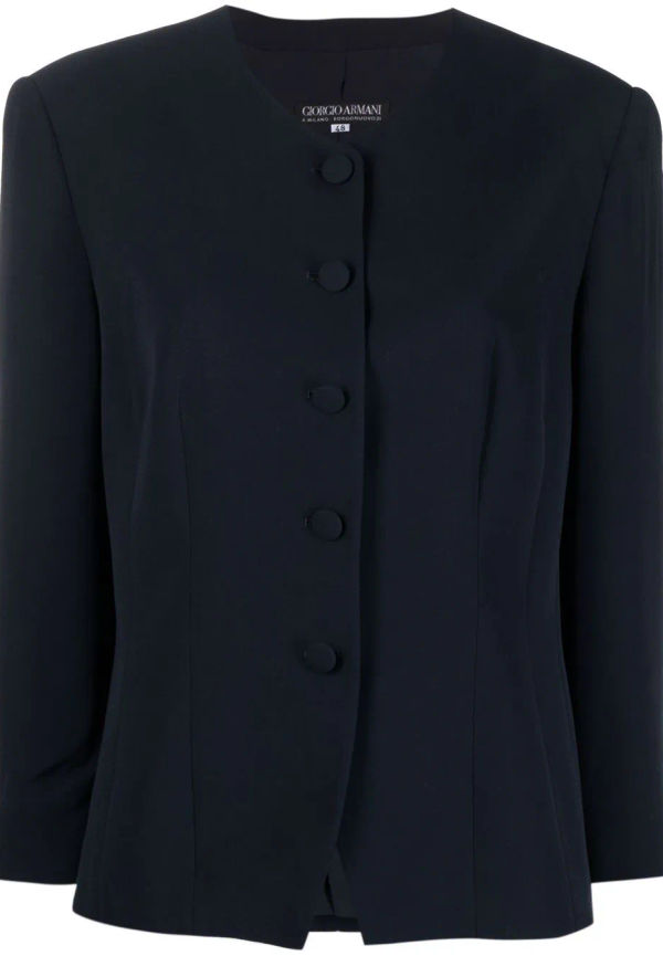 Giorgio Armani Pre-Owned enkelknäppt jacka från 1990-talet - Blå