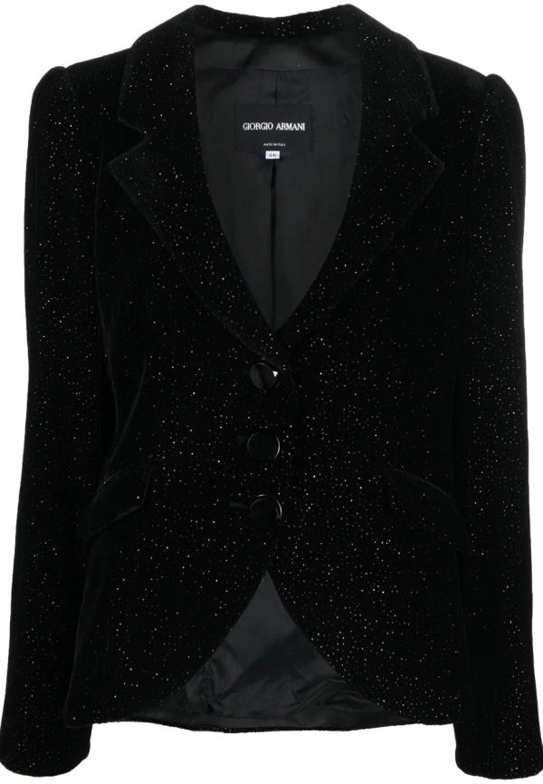 Giorgio Armani Pre-Owned enkelknäppt jacka från 1990-talet - Svart