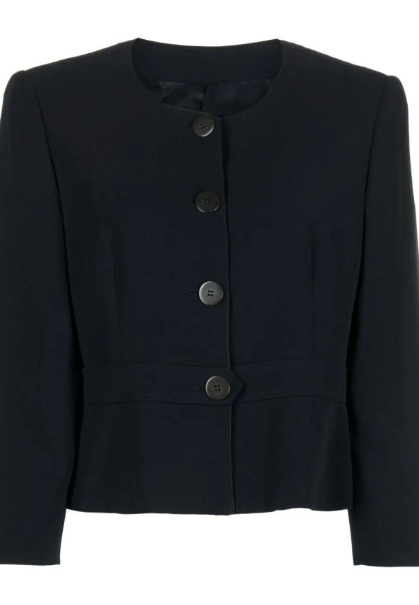 Giorgio Armani Pre-Owned kraglös jacka från 1990-talet - Svart