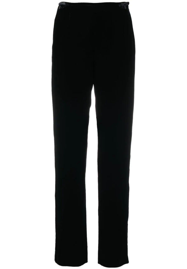 Giorgio Armani Pre-Owned raka sammetsbyxor från 1990-talet - Svart