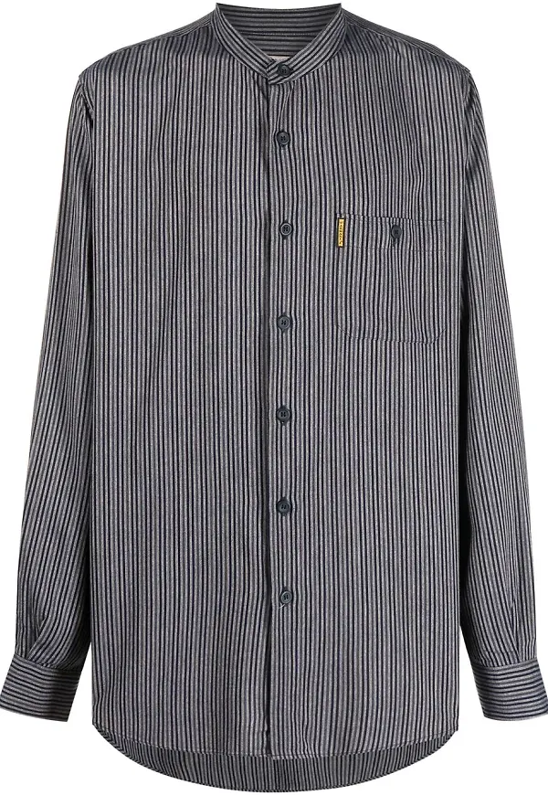 Giorgio Armani Pre-Owned randig skjorta från 1990-talet - Blå