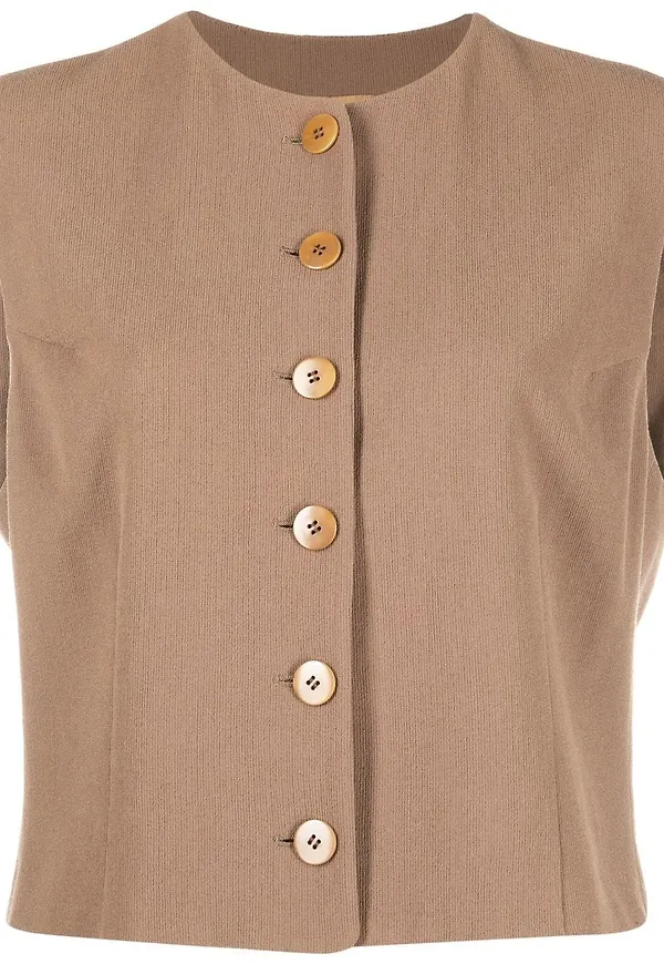 Giorgio Armani Pre-Owned väst från 1990-talet - Brun