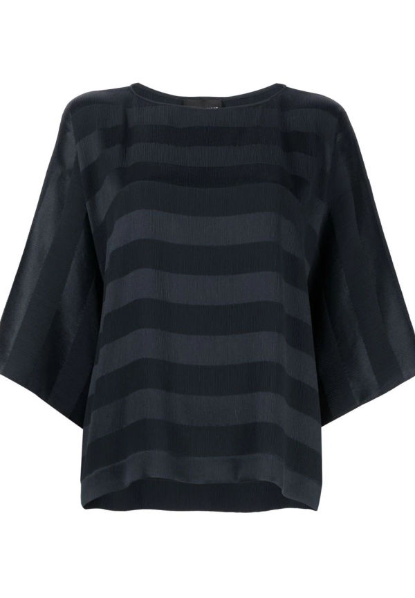 Giorgio Armani randig sidentopp - Blå