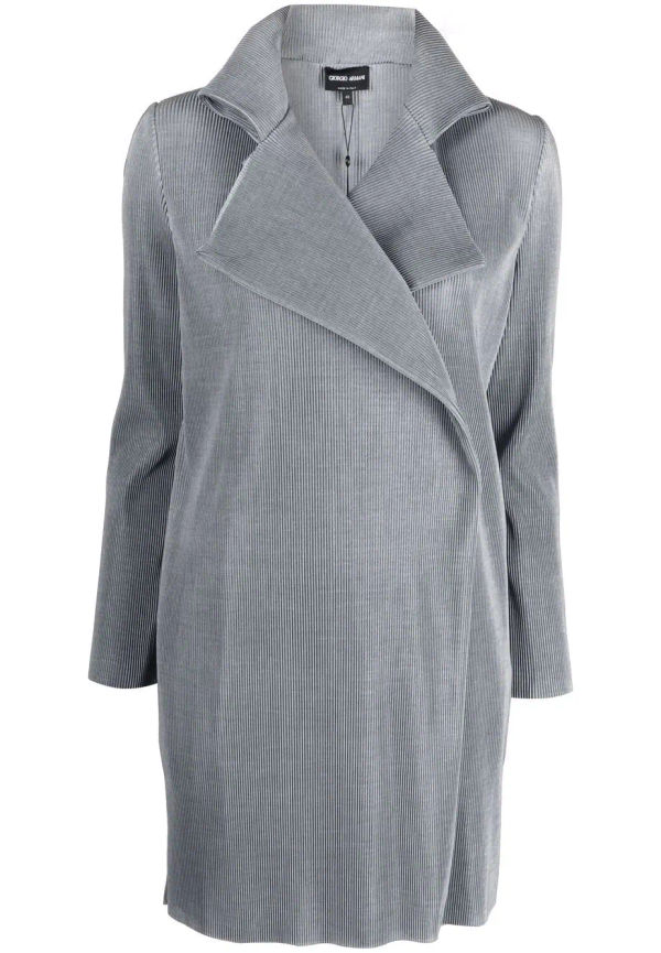 Giorgio Armani ribbstickad kappa med rullkrage - Grön
