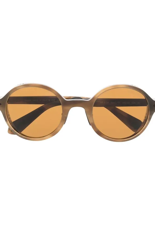 Giorgio Armani runda solglasögon - Brun