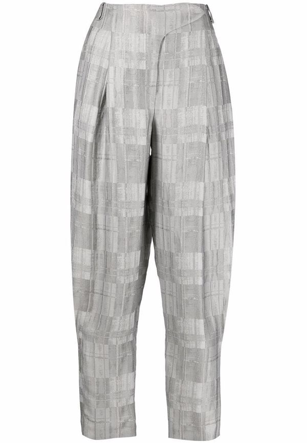 Giorgio Armani rutiga byxor - Grå