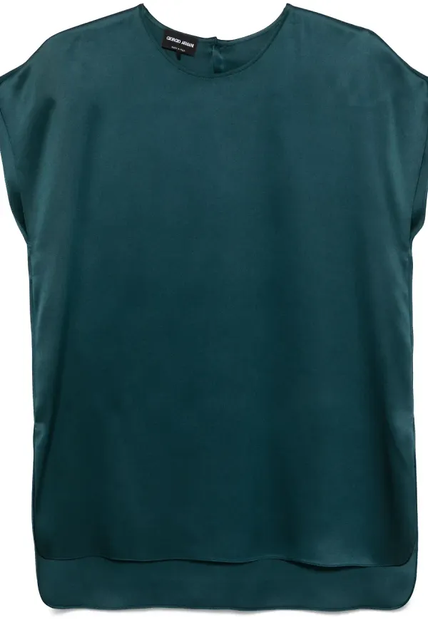 Giorgio Armani sidenblus - Grön