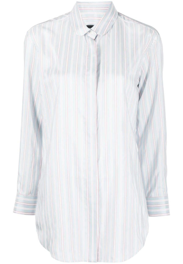 Giorgio Armani skjorta med vertikal rand - Blå