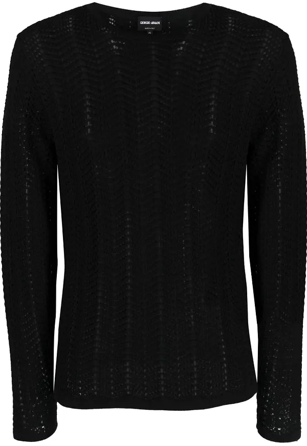 Giorgio Armani stickad tröja - Svart