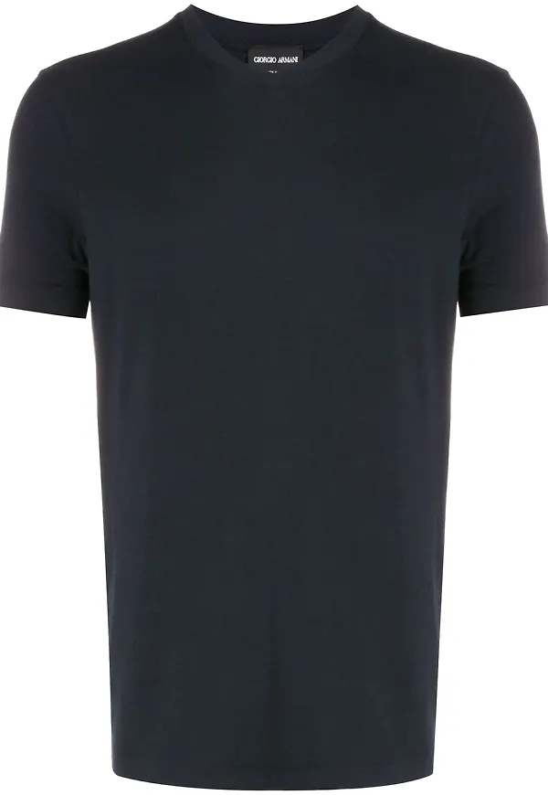 Giorgio Armani v-ringad t-shirt - Blå