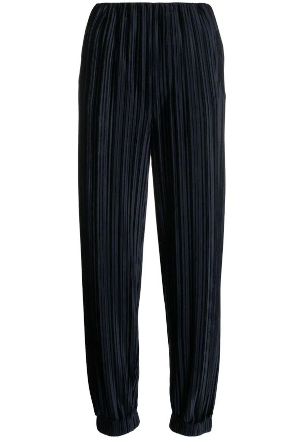 Giorgio Armani velvet pleated trousers - Blå
