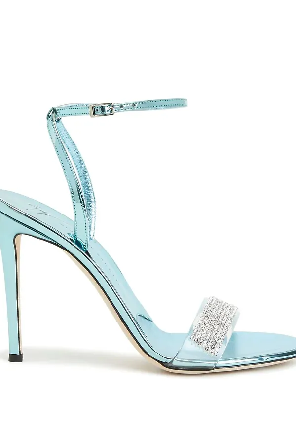 Giuseppe Zanotti 105 mm sandaler med strass - Blå