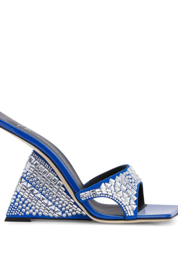 Giuseppe Zanotti Akira sandaler med kilklack 105 mm - Blå