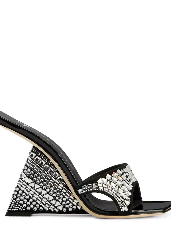 Giuseppe Zanotti Akira Shine slip-ons med strass - Svart