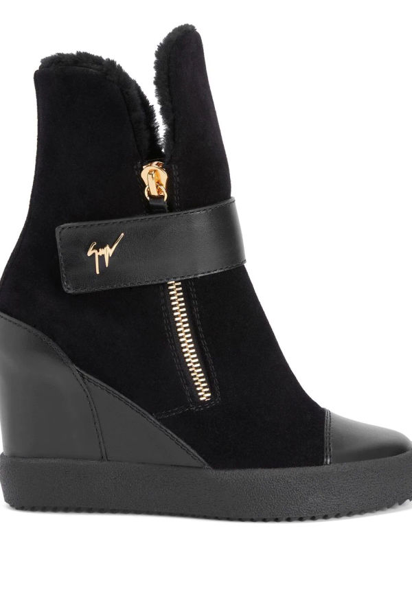 Giuseppe Zanotti Aleta stövletter med kilklack 75 mm - Svart