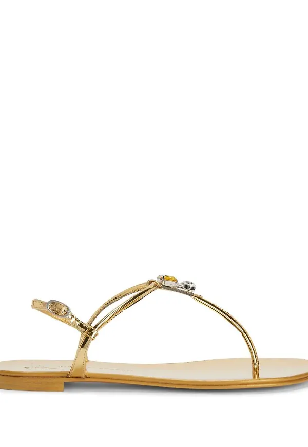 Giuseppe Zanotti Alphonsine sandaler med tårem - Guldfärgad
