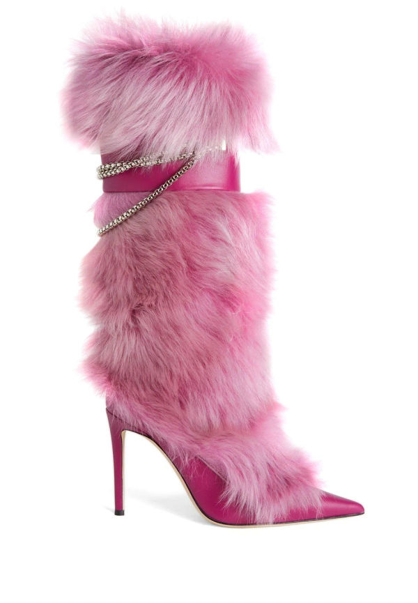 Giuseppe Zanotti Amaia stövlar med kedja - Rosa