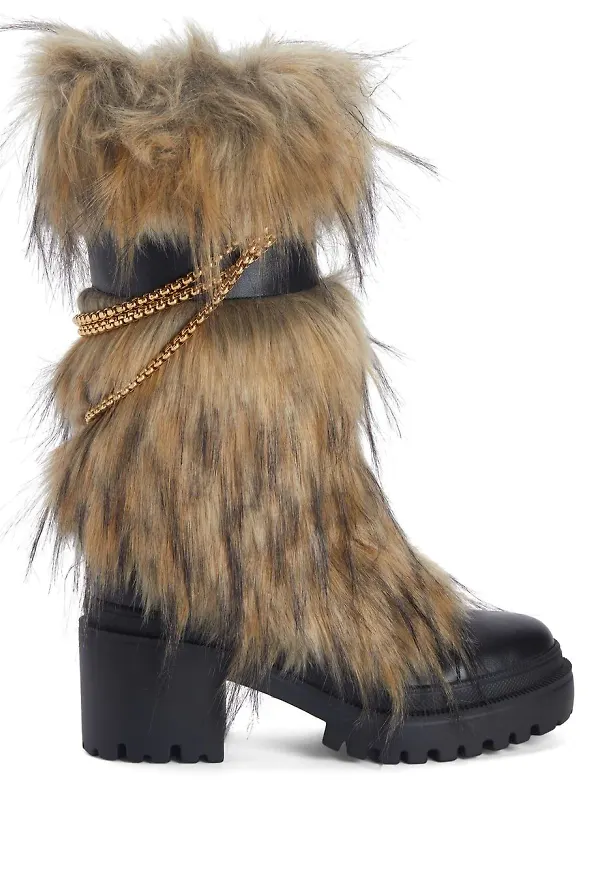 Giuseppe Zanotti Amaia stövlar med kedja 70 mm - Neutral
