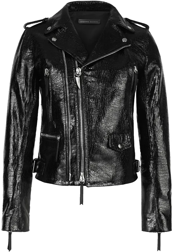 Giuseppe Zanotti Amelia bikerjacka - Svart