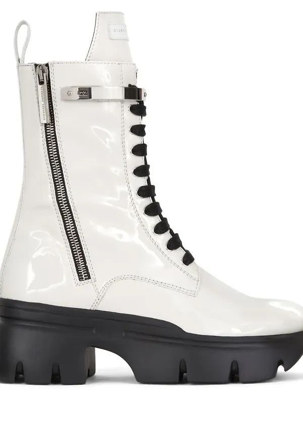 Giuseppe Zanotti Apocalypse grova stövlar - Vit