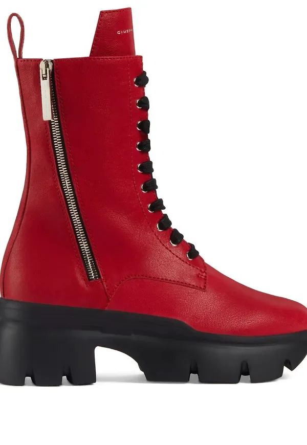 Giuseppe Zanotti Apocalypse grova stövletter - Röd