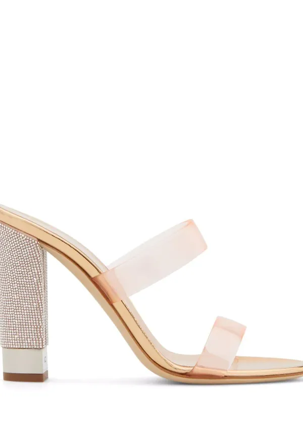 Giuseppe Zanotti Aurelia sandaler med blockklack - Guldfärgad